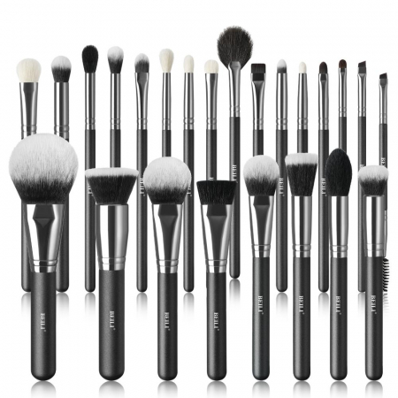 PENSULE MAKE-UP - Set 24 pensule make-up Beili Black, par natural+sintetic - model nou