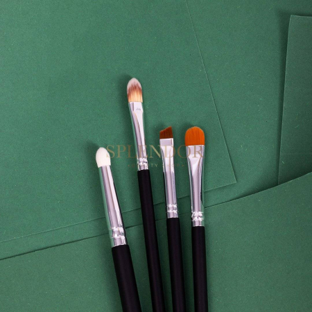 Set 4 pensule profesionale Splendor pentru ochi si sprancene / par sintetic + borseta [1]