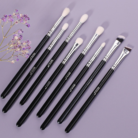 Set 8 Pensule Make-up BEILI, Negru - Par natural [1]