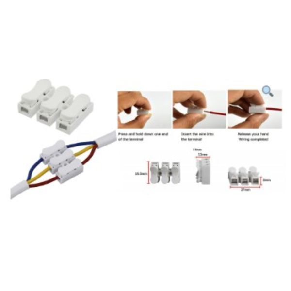 CONECTOR CABLU KLAUS ALB 2P 2.5MM (50B) KE44401 [2]