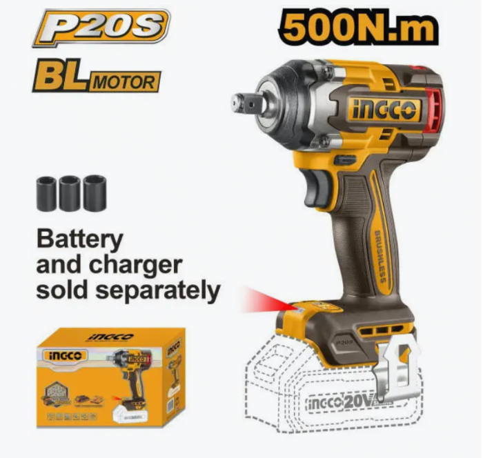 INGCO AUTOFILETANTA 20V 1/2 500NM CU PATRAT FARA BAT/INC  CIWLI20501 [1]