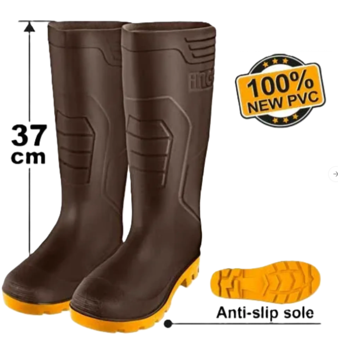 INGCO CIZME DIN CAUCIUC LUNGI NEGRE ANTIDERAPANTE 42 SSH098L.42 [1]