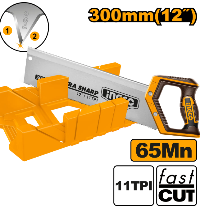 INGCO FERASTRAU 30CM TAIERE UNGHIULARA+GHIDAJ  HMBSB30062 [1]