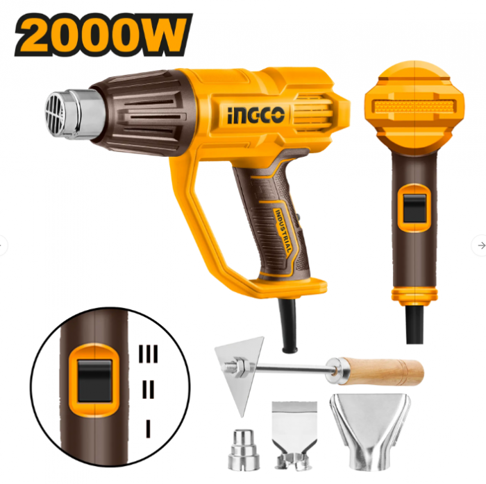 INGCO PISTOL AER CALD 2000W +ACCESORII   HG200078 [1]