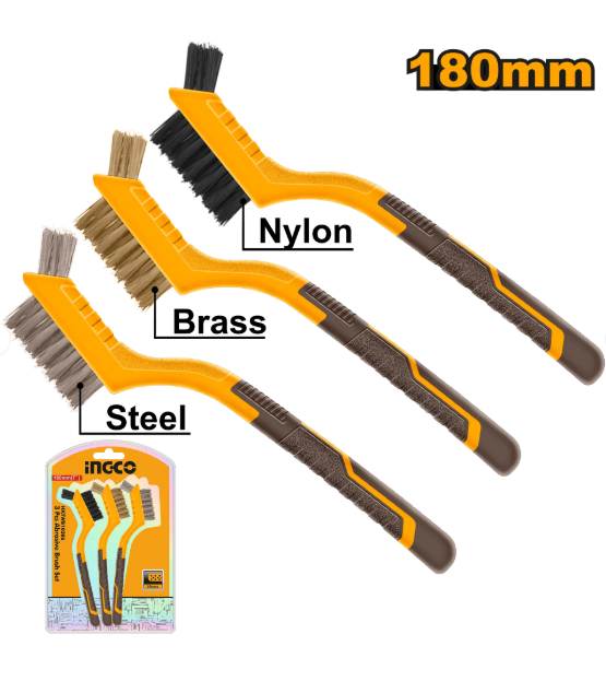 INGCO SET 3 PERII ABRAZIVE NYLON/OTEL/ALAMA  HKTWB10306 [1]