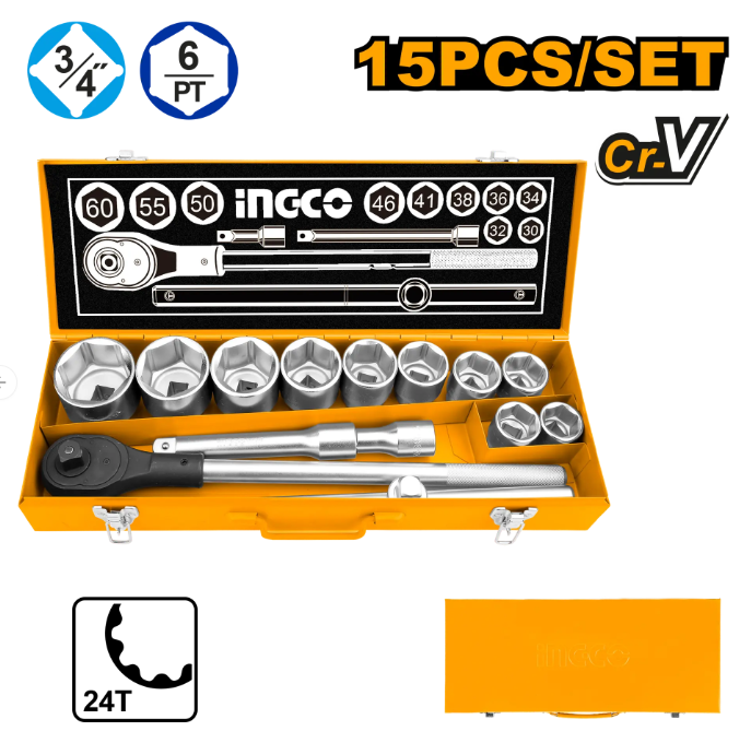 INGCO TRUSA CHEI TUBULARE 3/4  15SET HKTS034151 [1]