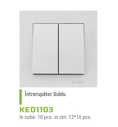 INTRERUPATOR DUBLU ST KLAUS ALB KE01103 [2]