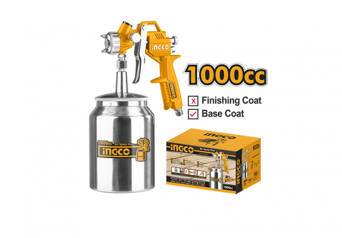 INGCO PISTOL DE VOPSIT VAS METAL JOS 1000ML ASG3101 [2]