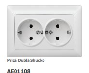 PRIZA DUBLA ST ANURA ALB AE01108 [2]