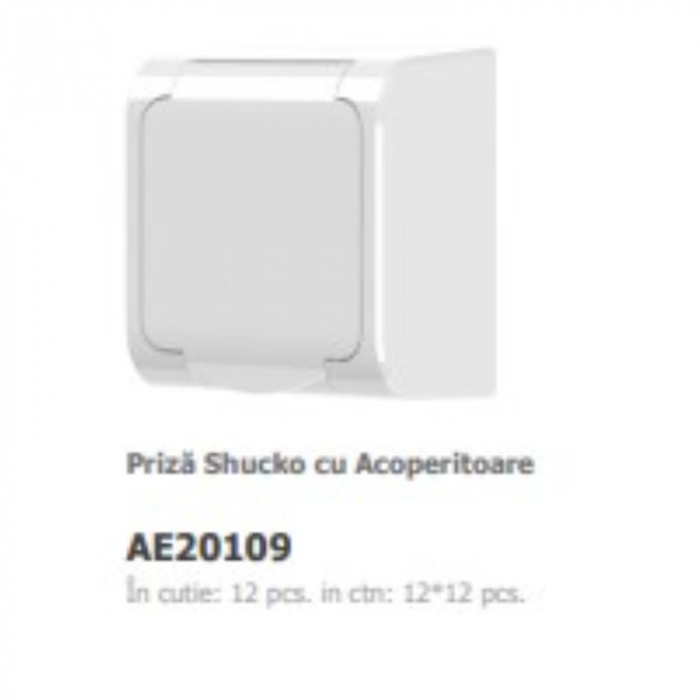 PRIZA SIMPLA PT CU CAPAC ANURA ALB AE20109 [2]