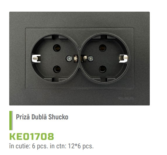 PRIZA DUBLA ST KLAUS ANTRACIT KE01708 [2]