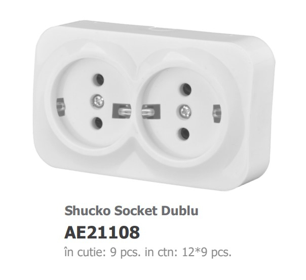 PRIZA DUBLA PT ANURA ALB AE21108 [2]