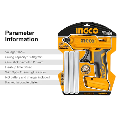 INGCO PISTOL PT LIPIT SILICON 20V FARA BATERIE SI INCARCATOR CGGLI2001 [4]