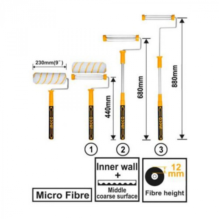 INGCO TRAFALET MANER EXTENS 230MM/9 MICROFIBRE 12MM PT INT HRHT442302T [2]