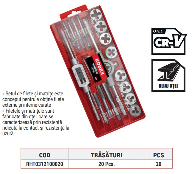 SET FILIERE SI TAROZI 20/SET RODEX RHT0312100020 [2]