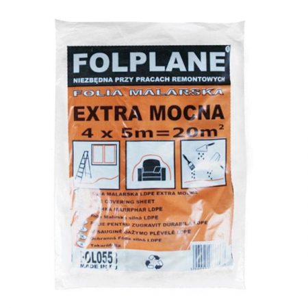 Zidarit, zugravit si finisari - FOLIE PROTECTIE 5X4M PORTOCALIE 600GR 06-668