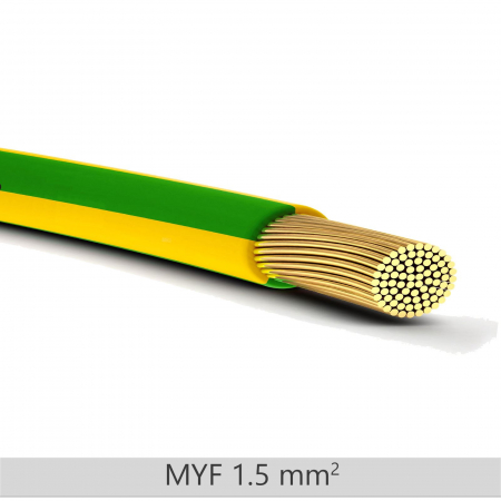Cabluri si prelungitoare - CABLU ELECTRIC MYF 1.5 LITAT 100M GALBEN/VERDE  EL0024277