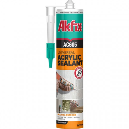 Materiale pentru constructii - AKFIX SILICON ACRILIC 310ML/550G AC605