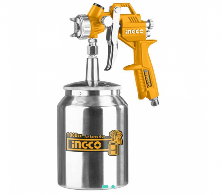 Scule pneumatice si accesorii - INGCO PISTOL DE VOPSIT VAS METAL JOS 1000ML ASG3101