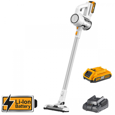INGCO ASPIRATOR VERTICAL 20V+BATERIE 2A SI INCARCATOR CVLI2006 [2]