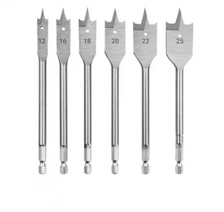 Accesorii scule electrice si pe acumulatori - BURGHIU PLAT PT LEMN  6SET   RHT1002100006