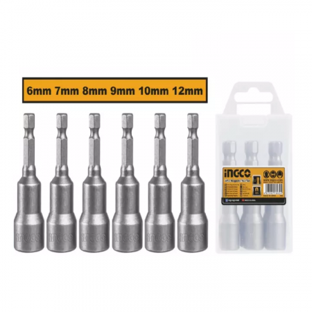 Accesorii scule electrice si pe acumulatori - INGCO SET CHEIE HEXAGONALA MAGNETICA 6-12MM 6BUC AMN65061