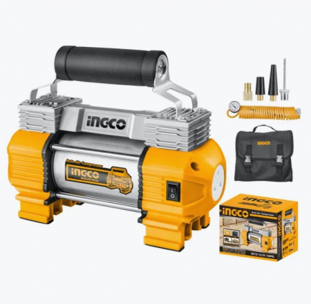 Diverse - INGCO COMPRESOR AUTO 12V + ACCESORII+GEANTA AAC2508