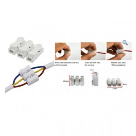 CONECTOR CABLU KLAUS ALB 2P 2.5MM (50B) KE44401 [1]