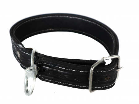 Curele, lanturi si carabine - BERV CUREA CAINE PIELE MARE  B1441
