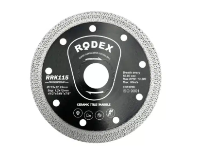 Accesorii scule electrice si pe acumulatori - DISC DIAMANTAT UD CONTINUU SUBTIRE NEGRU 115M  RRK115