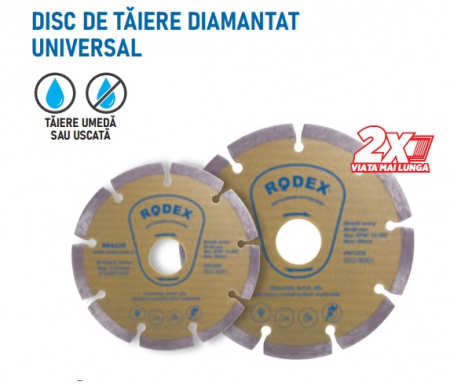 Accesorii scule electrice si pe acumulatori - DISC DIAMANTAT UNIVERSAL 125MM INTRERUPT RRA125