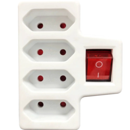 Instalatii electrice si de iluminat - FISA ADAPTOARE/ TRIPLU STECHER 4 PRIZE CU INTRERUPATOR  GL-TPS4EK