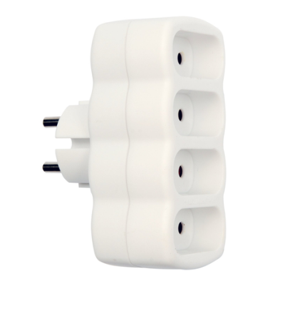 Instalatii electrice si de iluminat - FISA ADAPTOARE/ TRIPLU STECHER 4 PRIZE  GL-TPS4E