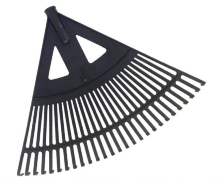 Plastice - GREBLA 58CM FRUNZE  PLASTIC NEGRU-4543