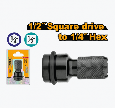 Accesorii scule electrice si pe acumulatori - INGCO ADAPTOR CHEIE TUBULARA 1/2 LA 1/4 HEX  ABH60501