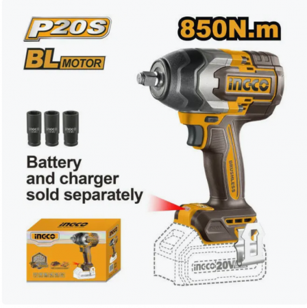 Scule electrice si pe acumulatori - INGCO AUTOFILETANTA 20V 1/2 850NM CU PATRAT FARA BAT/INC  CIWLI20851