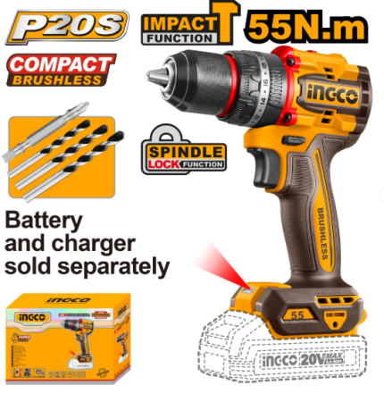 Masini de gaurit si insurubat - INGCO BORMASINA 20V IMPACT 55NM FARA BAT/INC  CIDLI205581