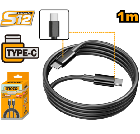 Cabluri si prelungitoare - INGCO CABLU INCARCARE USB-C LA USB-C 1M  IUCC02