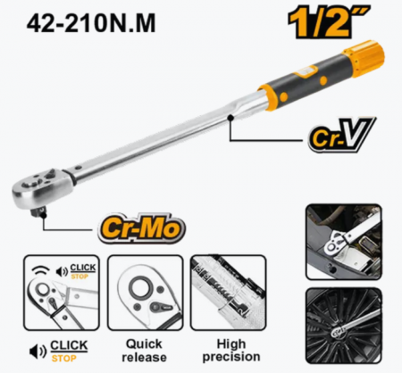 Scule si unelte de mana - INGCO CHEIE DINAMOMETRICA 1/2 40-200NM  HPTW200N1
