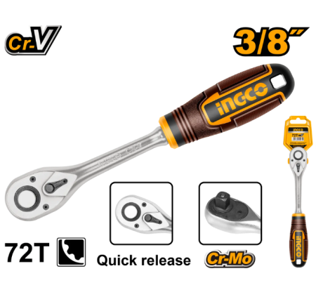 Scule si unelte de mana - INGCO CLICHET TUBULARE 3/8  HRTH0838