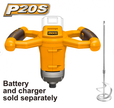 Scule electrice si pe acumulatori - INGCO MIXER 20V FARA BAT SI INC MXLI2001