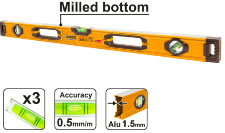 Unelte de masura si precizie - INGCO NIVELA 400MM HSL08040