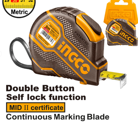Unelte de masura si precizie - INGCO RULETA AUTOBLOCARE 5M GROSIME 25MM PROFI  HSMT88051E