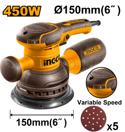 Fierastraie si slefuitoare - INGCO SLEFUITOR ROTATIV 450W 150MM  RS4516