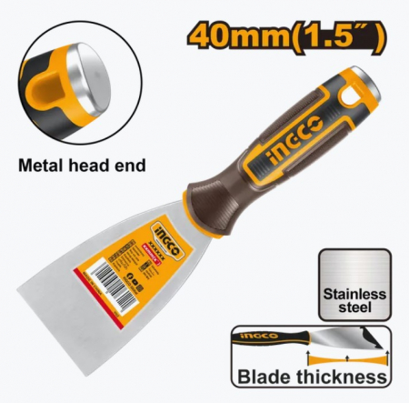 Materiale pentru constructii - INGCO SPACLU OTEL INOXIDABIL 40MM  HPUT08040