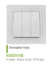 INTRERUPATOR TRIPLU KLAUS ALB KE01118 [1]