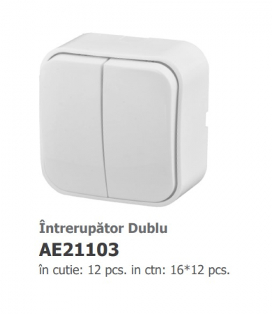 INTRERUPATOR DUBLU PT ANURA ALB AE21103 [1]