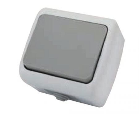 Instalatii electrice si de iluminat - INTRERUPATOR SIMPLU PT DE EXTERIOR  KLAUS ALB  KE21101