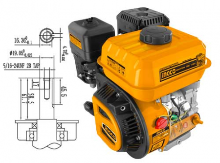 Hidrofor si pompe - INGCO MOTOR 4 TIMPI 6.5HP BENZINA GEN1682