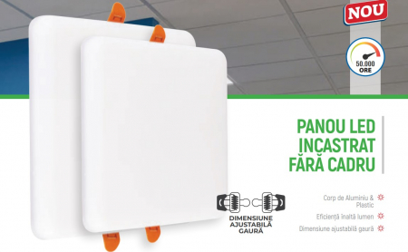 PLAFONIERA INCASTRATA PATRATA FARA RAMA 18W KE35963 [1]
